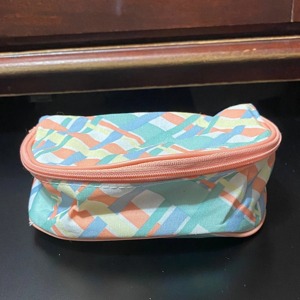 Vintage Clinique Geometric Patterned cosmetics Pouch